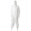 Premium Microporous Waterproof Coverall Type 5 & Type 6, CAT III Protection Level,  White, 2XL, 55gsm 16 Pack